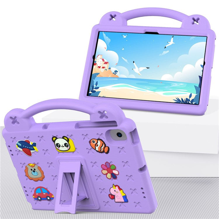 For Samsung Galaxy Tab A8 10.5 (2021) / (2022) Portable EVA Case Shockproof Tablet Cover Anti-Scratch Case with Kickstand - Purple