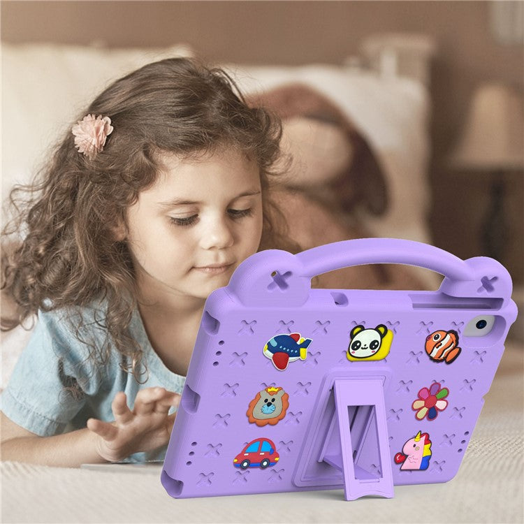 For Samsung Galaxy Tab A8 10.5 (2021) / (2022) Portable EVA Case Shockproof Tablet Cover Anti-Scratch Case with Kickstand - Purple