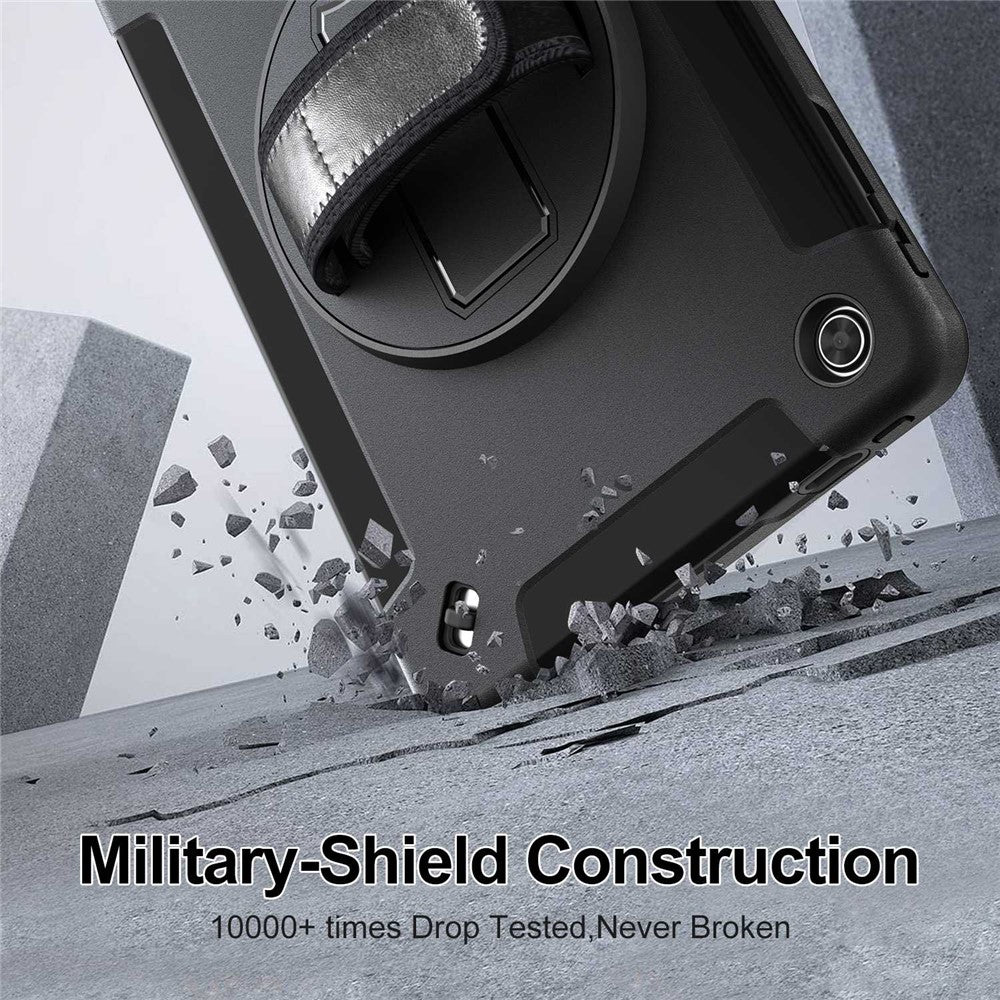 For Lenovo Tab M10 Plus (3rd Gen) / Xiaoxin Pad 2022 10.6 inch Kickstand Shockproof Tablet Case Hand Strap PC + TPU Cover with Shoulder Strap