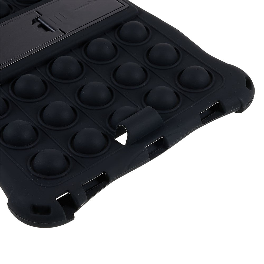 For Lenovo Tab M10 (Gen 3) TB-328FU / TB-328XU Pop Fidget Toy Bubble Tablet Case Shockproof Silicone Case PC Kickstand Protective Cover - Black