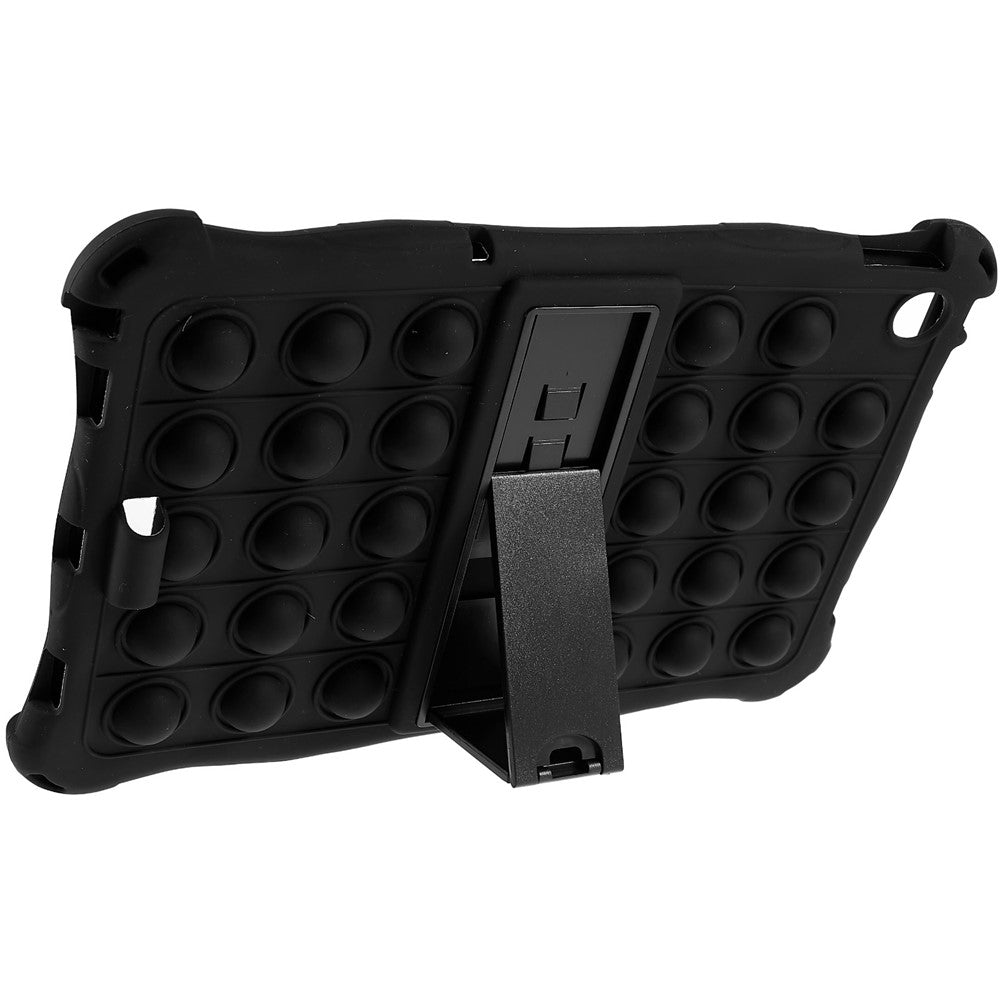 For Lenovo Tab M10 (Gen 3) TB-328FU / TB-328XU Pop Fidget Toy Bubble Tablet Case Shockproof Silicone Case PC Kickstand Protective Cover - Black