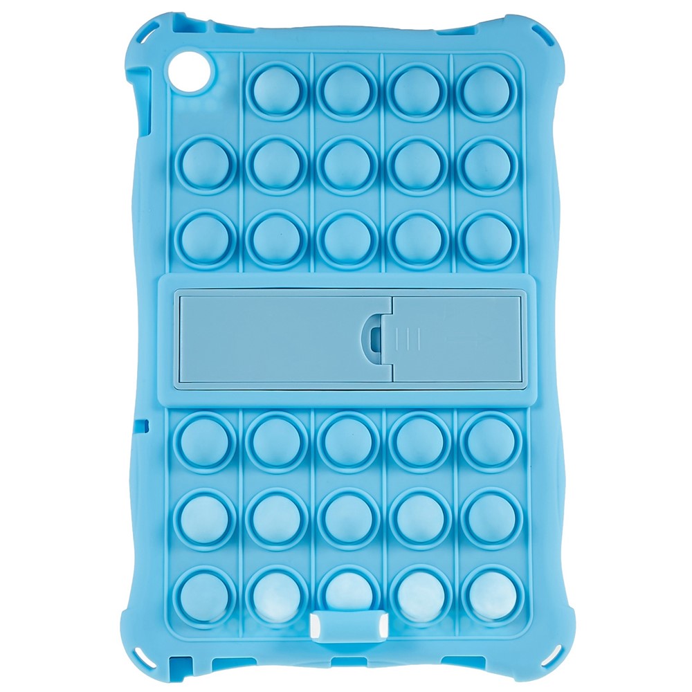 For Lenovo Tab M10 (Gen 3) TB-328FU / TB-328XU Pop Fidget Toy Bubble Tablet Case Shockproof Silicone Case PC Kickstand Protective Cover - Baby Blue