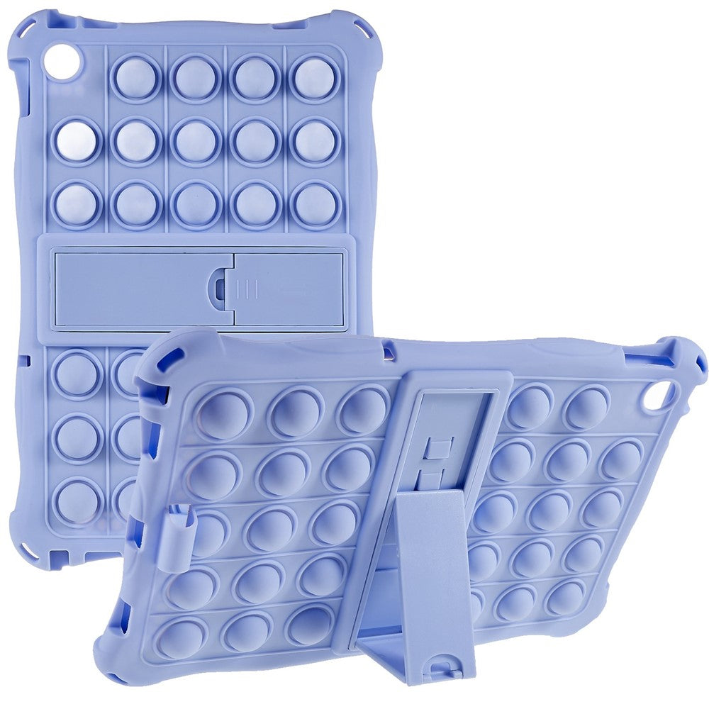 For Lenovo Tab M10 (Gen 3) TB-328FU / TB-328XU Pop Fidget Toy Bubble Tablet Case Shockproof Silicone Case PC Kickstand Protective Cover - Purple