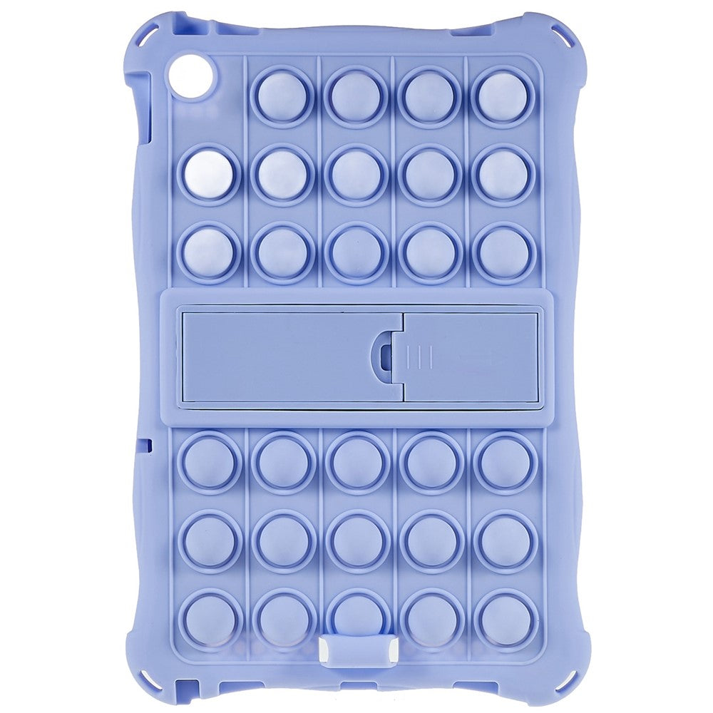 For Lenovo Tab M10 (Gen 3) TB-328FU / TB-328XU Pop Fidget Toy Bubble Tablet Case Shockproof Silicone Case PC Kickstand Protective Cover - Purple