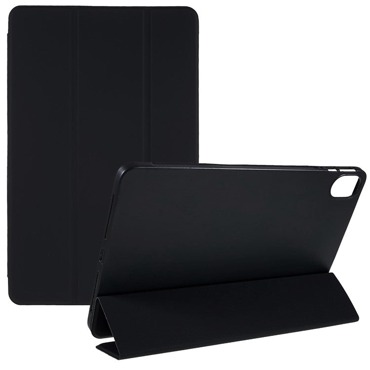 For Honor Pad 8 Protective Case Anti-drop PU Leather Cover with Tri-fold Stand Inner Honeycomb Heat Dissipation TPU Tablet Case - Black