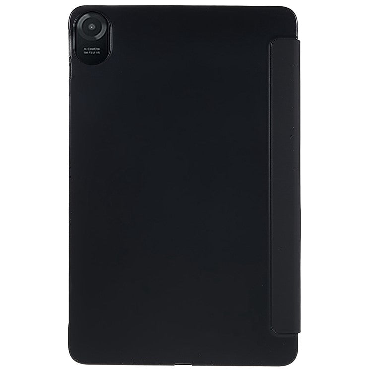 For Honor Pad 8 Protective Case Anti-drop PU Leather Cover with Tri-fold Stand Inner Honeycomb Heat Dissipation TPU Tablet Case - Black