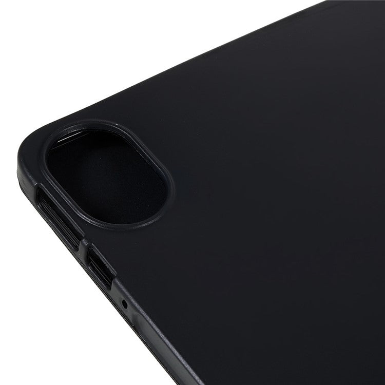 For Honor Pad 8 Protective Case Anti-drop PU Leather Cover with Tri-fold Stand Inner Honeycomb Heat Dissipation TPU Tablet Case - Black