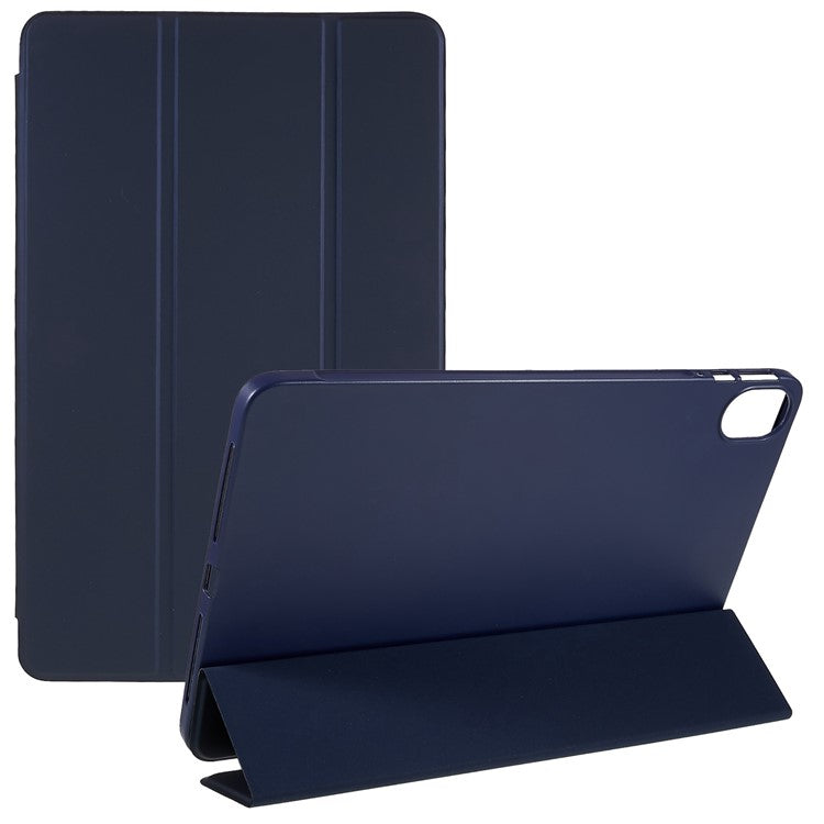 For Honor Pad 8 Protective Case Anti-drop PU Leather Cover with Tri-fold Stand Inner Honeycomb Heat Dissipation TPU Tablet Case - Dark Blue