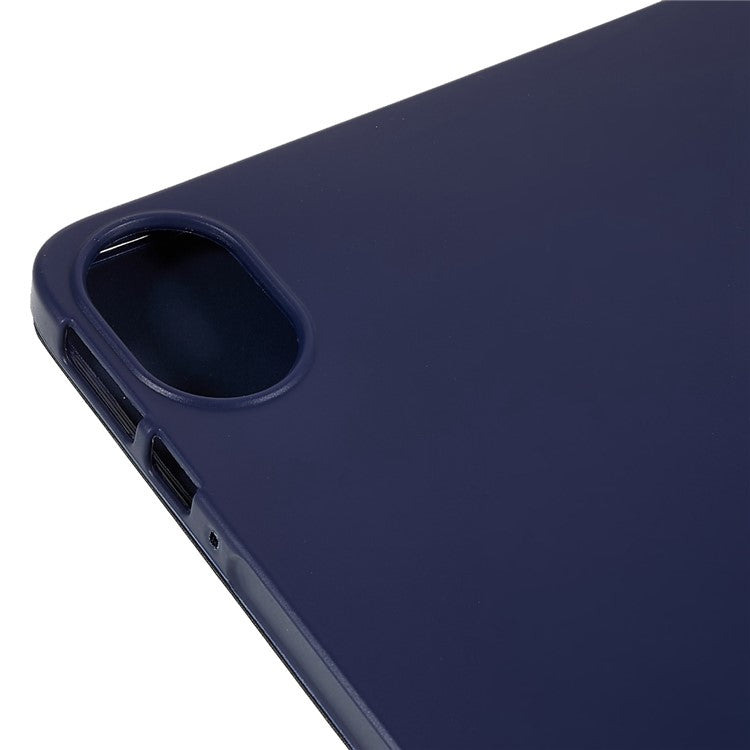 For Honor Pad 8 Protective Case Anti-drop PU Leather Cover with Tri-fold Stand Inner Honeycomb Heat Dissipation TPU Tablet Case - Dark Blue