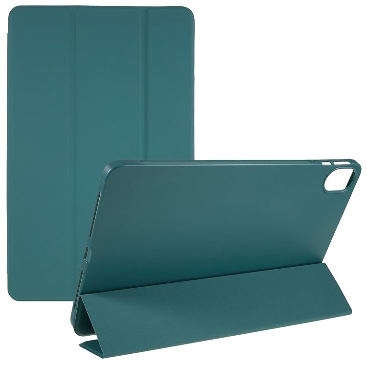 For Honor Pad 8 Protective Case Anti-drop PU Leather Cover with Tri-fold Stand Inner Honeycomb Heat Dissipation TPU Tablet Case - Blackish Green