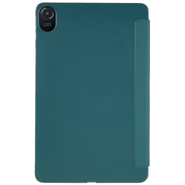 For Honor Pad 8 Protective Case Anti-drop PU Leather Cover with Tri-fold Stand Inner Honeycomb Heat Dissipation TPU Tablet Case - Blackish Green