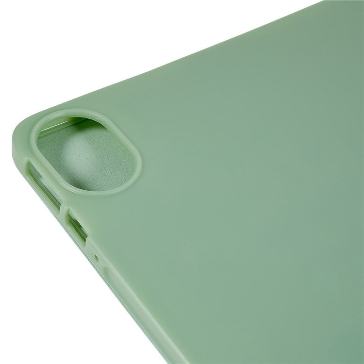 For Honor Pad 8 Protective Case Anti-drop PU Leather Cover with Tri-fold Stand Inner Honeycomb Heat Dissipation TPU Tablet Case - Light Green