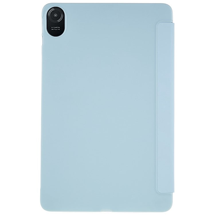 For Honor Pad 8 Protective Case Anti-drop PU Leather Cover with Tri-fold Stand Inner Honeycomb Heat Dissipation TPU Tablet Case - Baby Blue