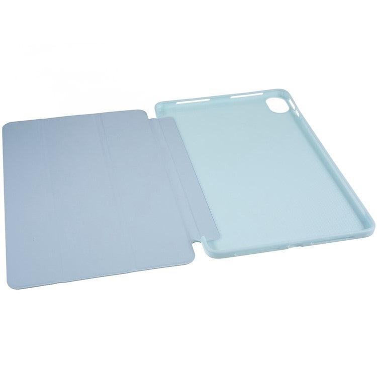 For Honor Pad 8 Protective Case Anti-drop PU Leather Cover with Tri-fold Stand Inner Honeycomb Heat Dissipation TPU Tablet Case - Baby Blue