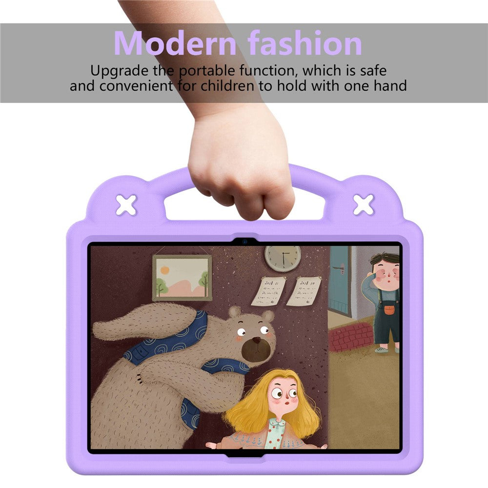 For Lenovo Yoga Tab5 YT-X705F 10.1 inch / Lenovo Tab M10 TB-X605F / TB-X505 / Huawei MediaPad T5 10.1 EVA Case Protective Tablet Cover Shockproof Case with Kickstand - Purple