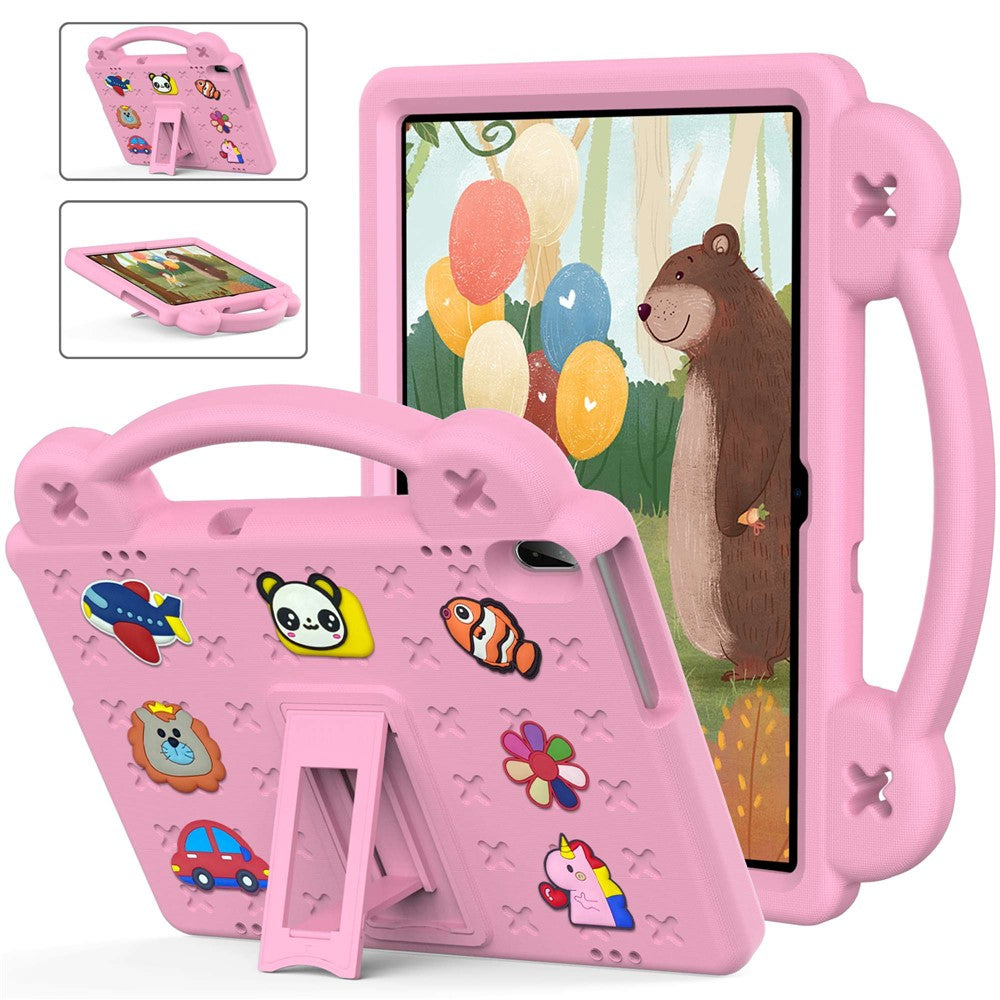 For Lenovo Yoga Tab5 YT-X705F 10.1 inch / Lenovo Tab M10 TB-X605F / TB-X505 / Huawei MediaPad T5 10.1 EVA Case Protective Tablet Cover Shockproof Case with Kickstand - Pink