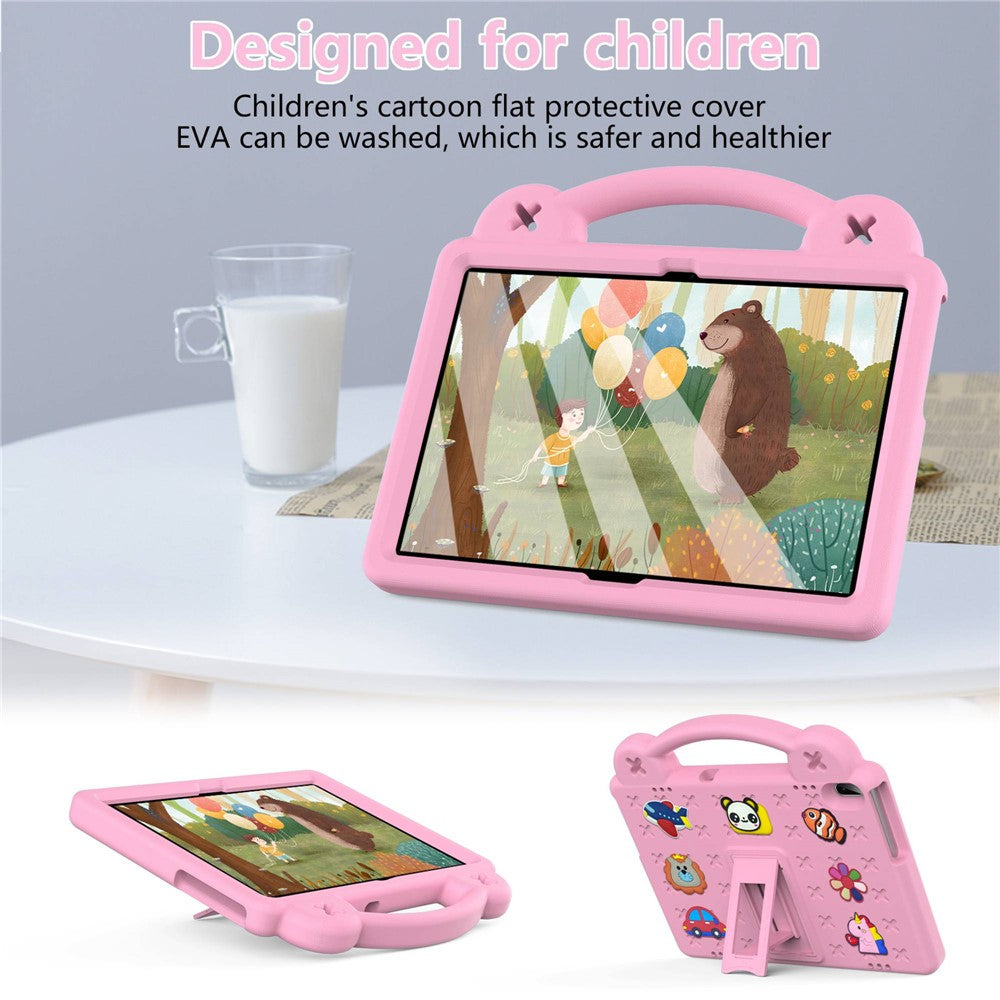 For Lenovo Yoga Tab5 YT-X705F 10.1 inch / Lenovo Tab M10 TB-X605F / TB-X505 / Huawei MediaPad T5 10.1 EVA Case Protective Tablet Cover Shockproof Case with Kickstand - Pink