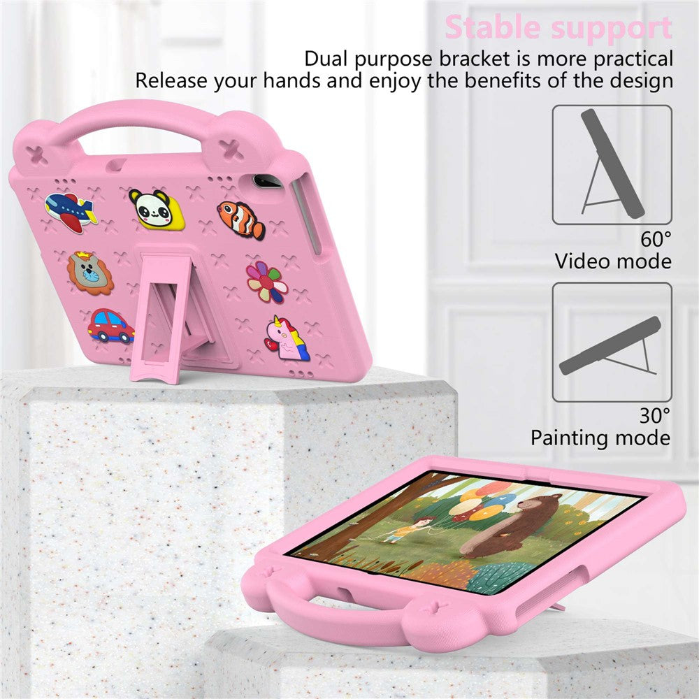 For Lenovo Yoga Tab5 YT-X705F 10.1 inch / Lenovo Tab M10 TB-X605F / TB-X505 / Huawei MediaPad T5 10.1 EVA Case Protective Tablet Cover Shockproof Case with Kickstand - Pink