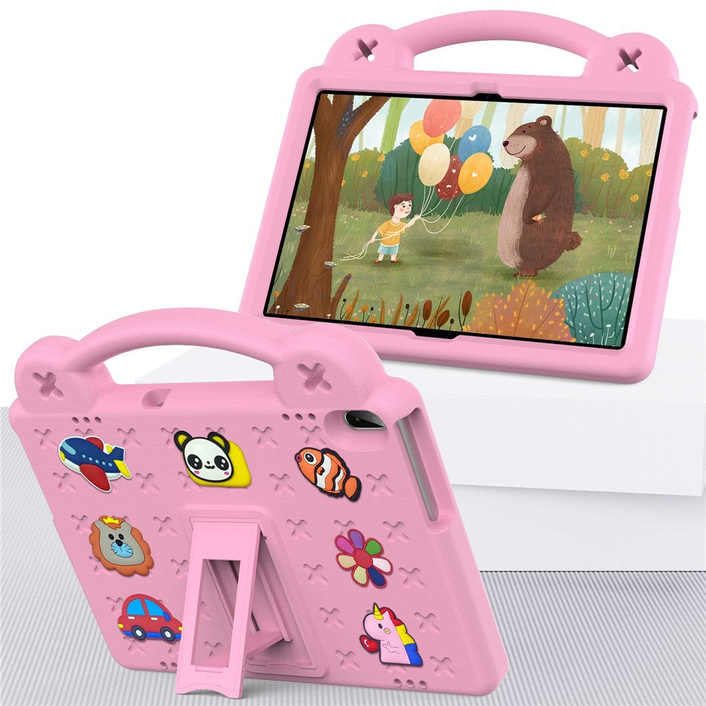 For Lenovo Yoga Tab5 YT-X705F 10.1 inch / Lenovo Tab M10 TB-X605F / TB-X505 / Huawei MediaPad T5 10.1 EVA Case Protective Tablet Cover Shockproof Case with Kickstand - Pink