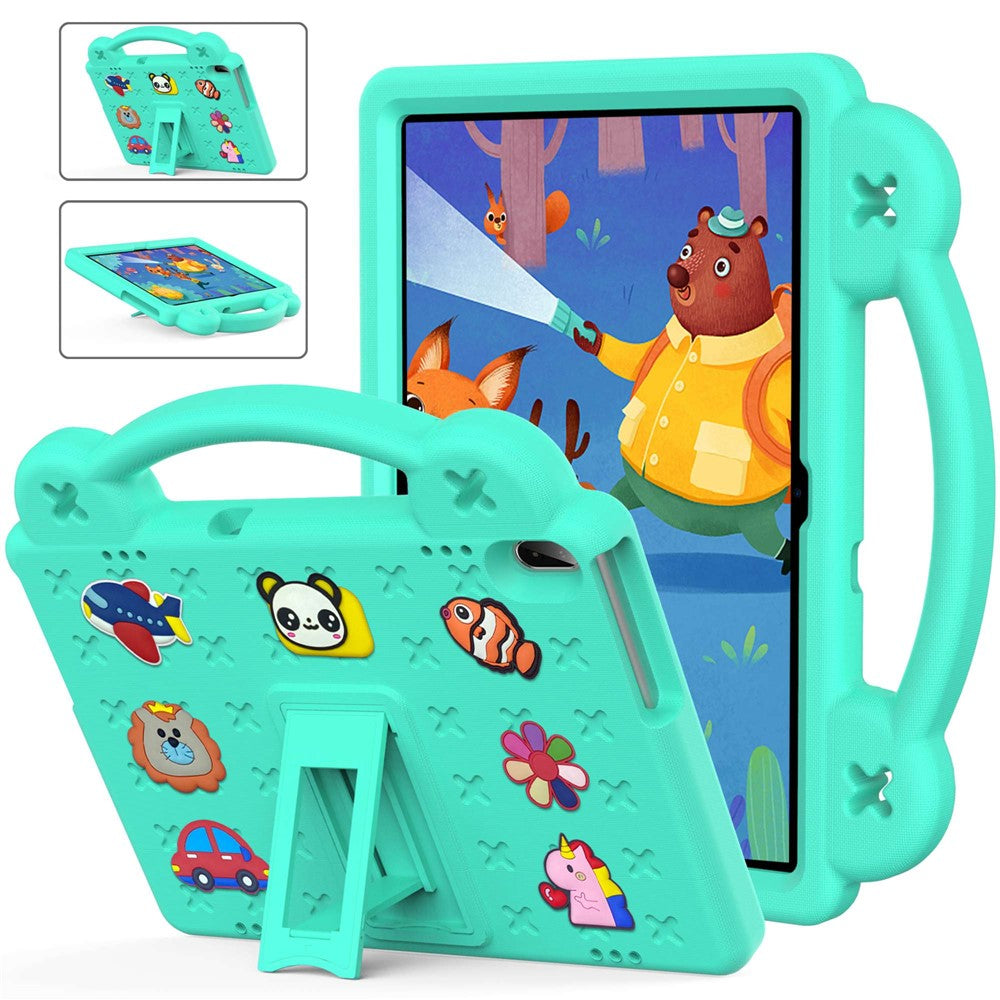 For Lenovo Yoga Tab5 YT-X705F 10.1 inch / Lenovo Tab M10 TB-X605F / TB-X505 / Huawei MediaPad T5 10.1 EVA Case Protective Tablet Cover Shockproof Case with Kickstand - Green