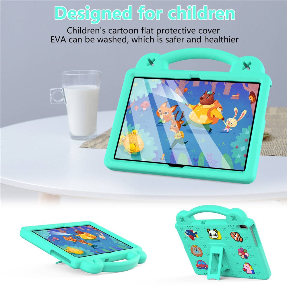 For Lenovo Yoga Tab5 YT-X705F 10.1 inch / Lenovo Tab M10 TB-X605F / TB-X505 / Huawei MediaPad T5 10.1 EVA Case Protective Tablet Cover Shockproof Case with Kickstand - Green