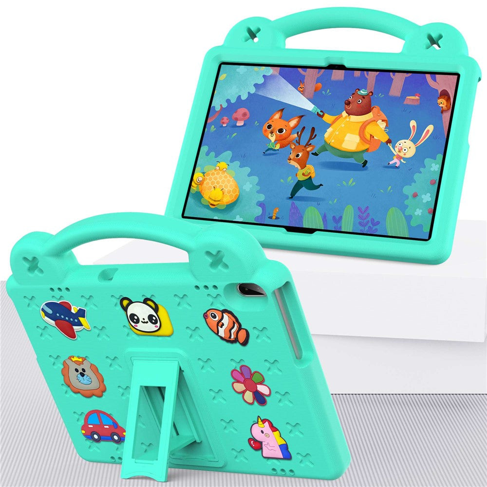 For Lenovo Yoga Tab5 YT-X705F 10.1 inch / Lenovo Tab M10 TB-X605F / TB-X505 / Huawei MediaPad T5 10.1 EVA Case Protective Tablet Cover Shockproof Case with Kickstand - Green