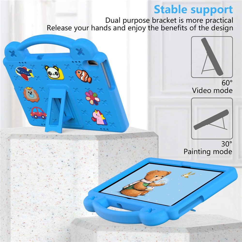 For Lenovo Yoga Tab5 YT-X705F 10.1 inch / Lenovo Tab M10 TB-X605F / TB-X505 / Huawei MediaPad T5 10.1 EVA Case Protective Tablet Cover Shockproof Case with Kickstand - Sky Blue