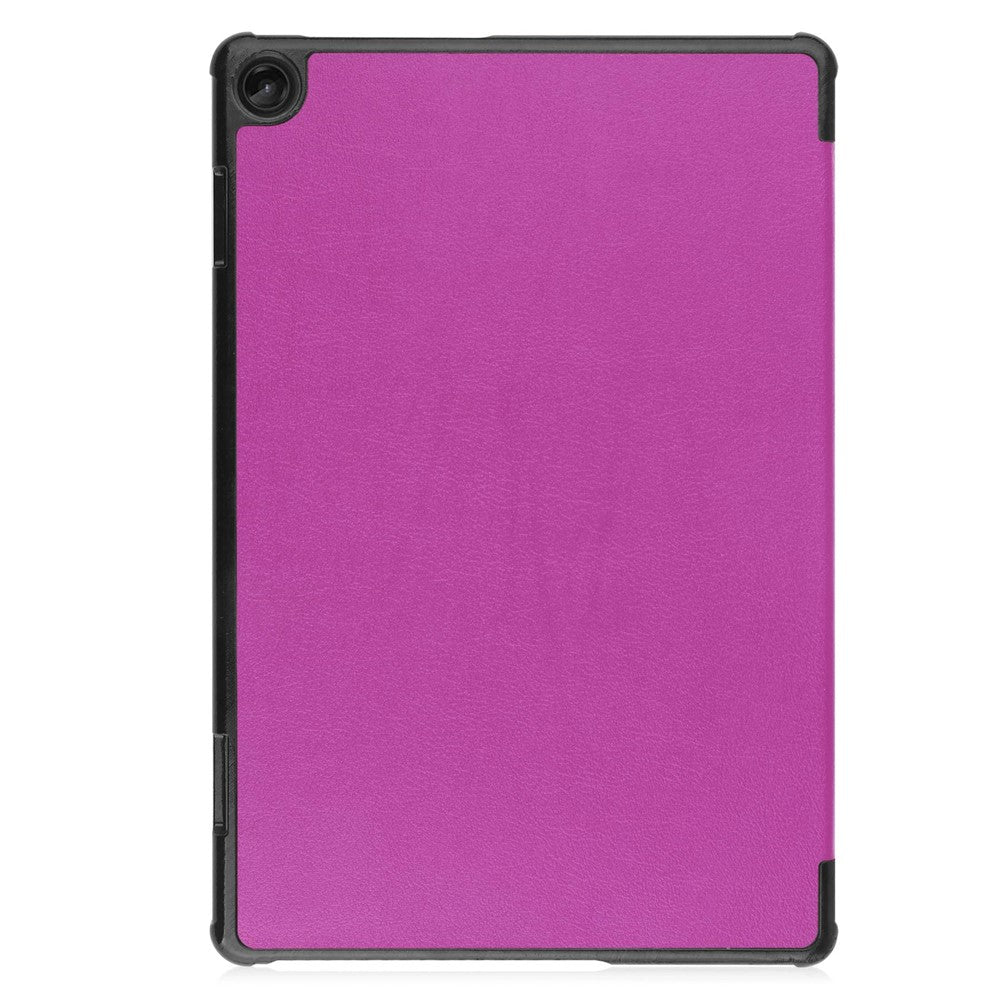 For Lenovo Tab M10 (Gen 3) TB-328FU/TB-328XU PU Leather Trifold Stand Cover Auto Sleep/Wake Case - Purple