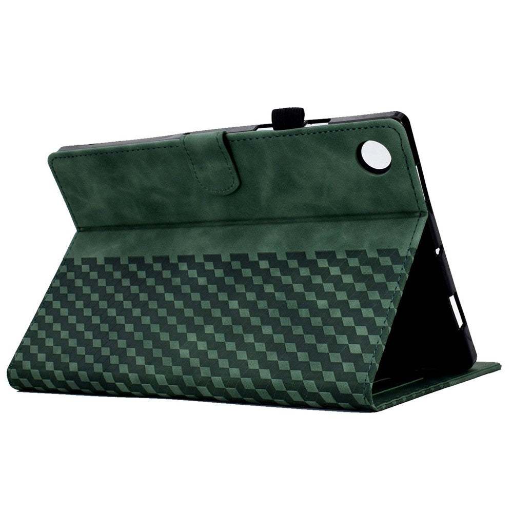 Auto Wake / Sleep Shockproof Case for Lenovo Tab M10 Plus (3rd Gen) / Xiaoxin Pad 2022 10.6 inch Pattern Imprinted Anti-Drop Cover Solid Color Stitching Tablet Leather Stand Case with Card Slots - Green