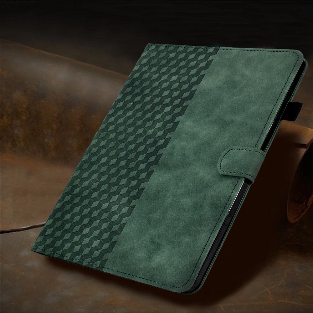 Auto Wake / Sleep Shockproof Case for Lenovo Tab M10 Plus (3rd Gen) / Xiaoxin Pad 2022 10.6 inch Pattern Imprinted Anti-Drop Cover Solid Color Stitching Tablet Leather Stand Case with Card Slots - Green