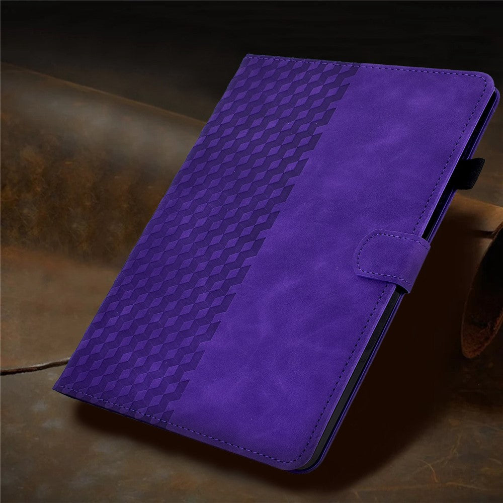 Auto Wake / Sleep Shockproof Case for Lenovo Tab M10 Plus (3rd Gen) / Xiaoxin Pad 2022 10.6 inch Pattern Imprinted Anti-Drop Cover Solid Color Stitching Tablet Leather Stand Case with Card Slots - Purple