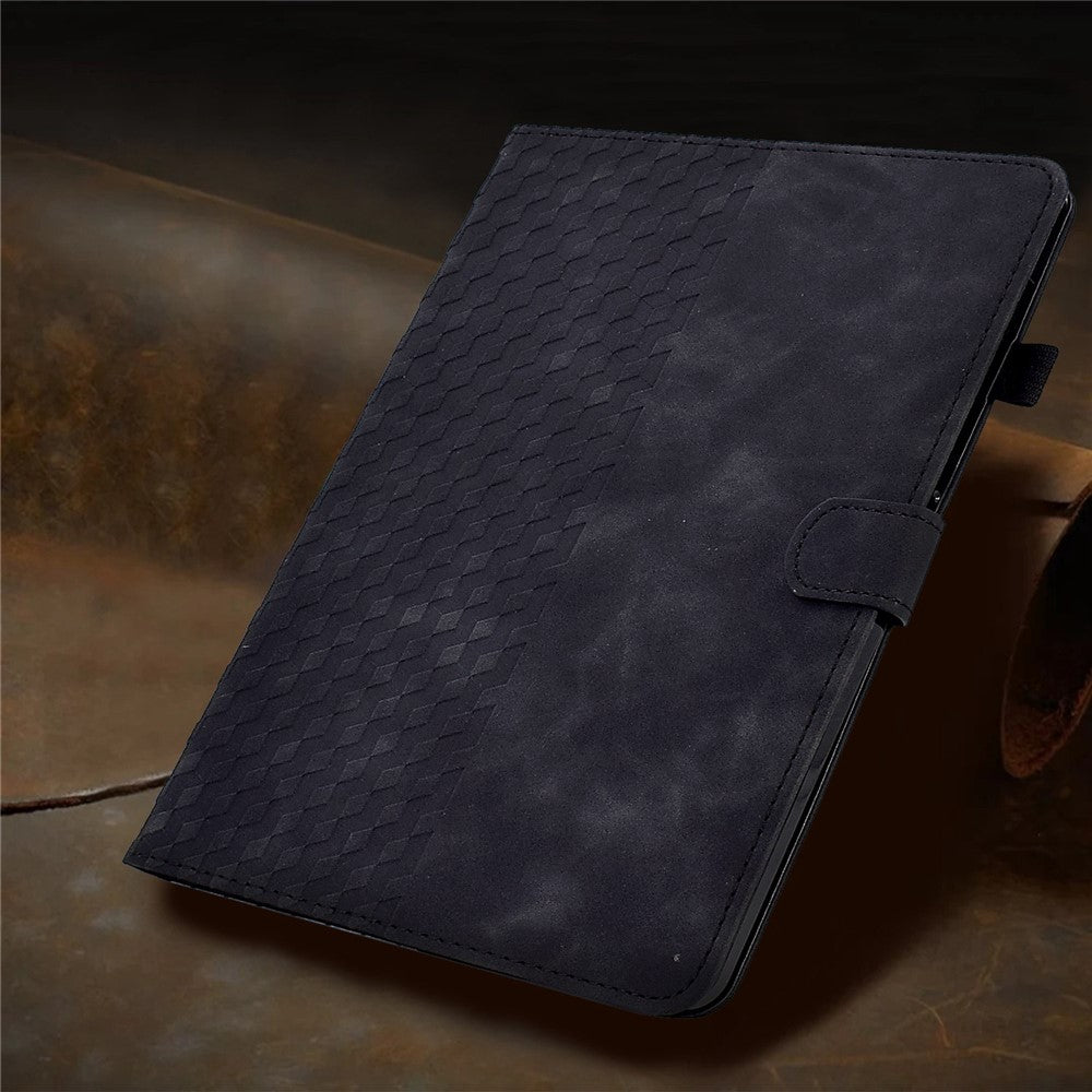 Auto Wake / Sleep Shockproof Case for Lenovo Tab M10 Plus (3rd Gen) / Xiaoxin Pad 2022 10.6 inch Pattern Imprinted Anti-Drop Cover Solid Color Stitching Tablet Leather Stand Case with Card Slots - Black