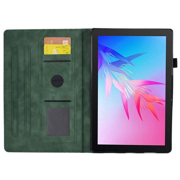 For Huawei Enjoy Tablet 2 10.1 / MatePad T 10 9.7 inch / T 10S 10.1 inch / Honor Pad 6 10.1-inch / Pad X6 9.7 inch Shockproof Stand Case Anti-Fall Tablet Cover with Card Slots / Auto Wake / Sleep - Green