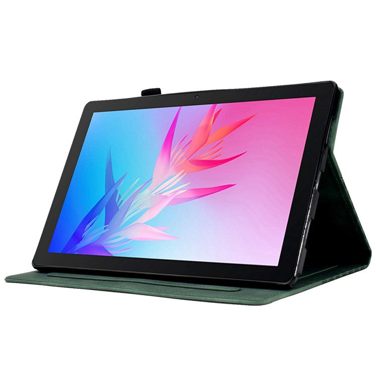For Huawei Enjoy Tablet 2 10.1 / MatePad T 10 9.7 inch / T 10S 10.1 inch / Honor Pad 6 10.1-inch / Pad X6 9.7 inch Shockproof Stand Case Anti-Fall Tablet Cover with Card Slots / Auto Wake / Sleep - Green