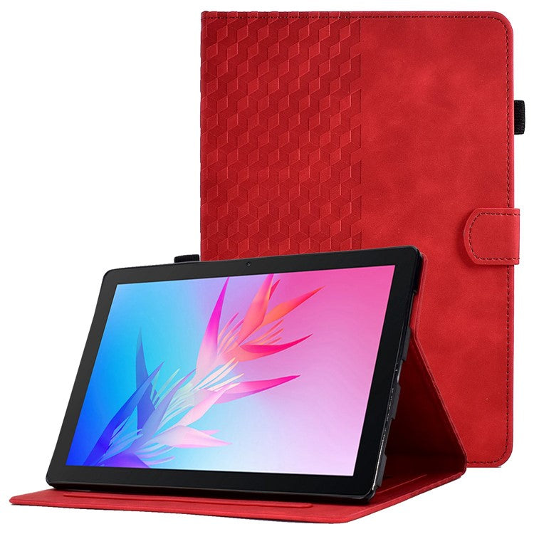 For Huawei Enjoy Tablet 2 10.1 / MatePad T 10 9.7 inch / T 10S 10.1 inch / Honor Pad 6 10.1-inch / Pad X6 9.7 inch Shockproof Stand Case Anti-Fall Tablet Cover with Card Slots / Auto Wake / Sleep - Red