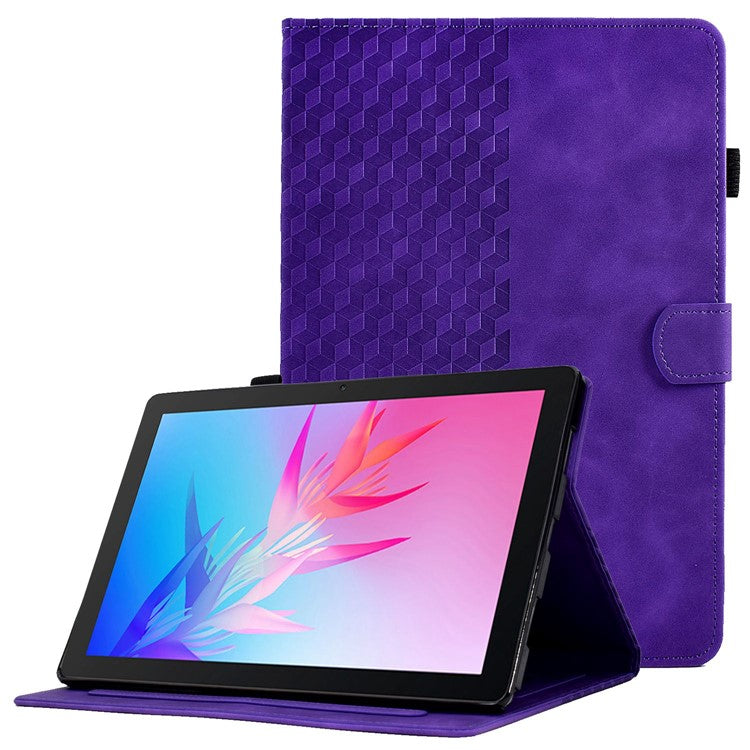 For Huawei Enjoy Tablet 2 10.1 / MatePad T 10 9.7 inch / T 10S 10.1 inch / Honor Pad 6 10.1-inch / Pad X6 9.7 inch Shockproof Stand Case Anti-Fall Tablet Cover with Card Slots / Auto Wake / Sleep - Purple