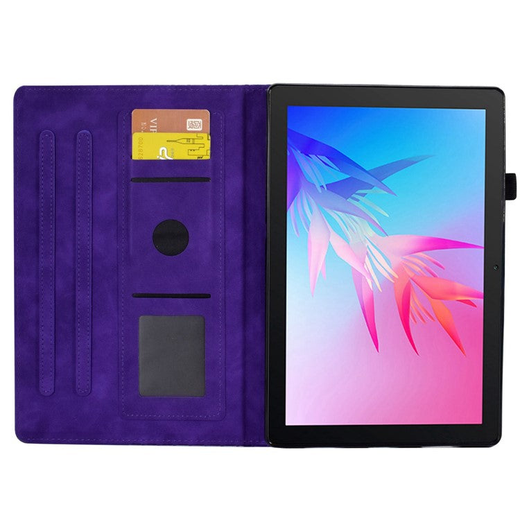 For Huawei Enjoy Tablet 2 10.1 / MatePad T 10 9.7 inch / T 10S 10.1 inch / Honor Pad 6 10.1-inch / Pad X6 9.7 inch Shockproof Stand Case Anti-Fall Tablet Cover with Card Slots / Auto Wake / Sleep - Purple