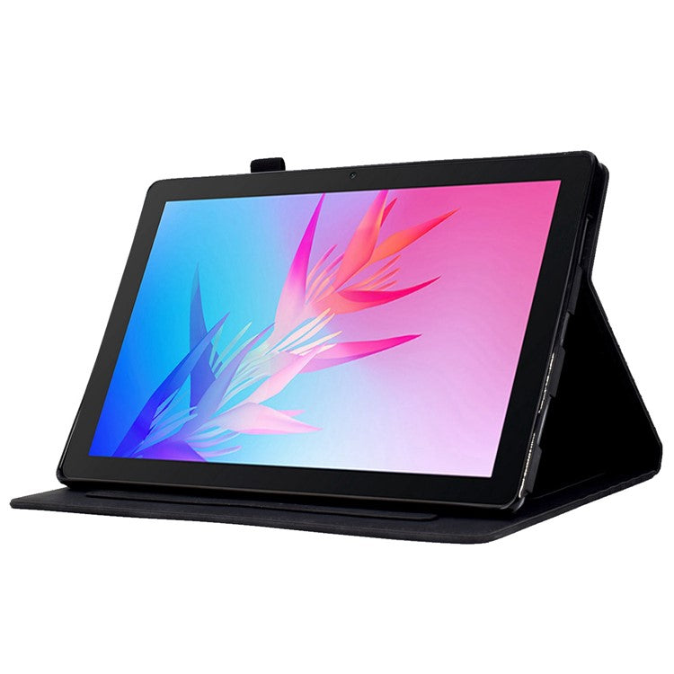 For Huawei Enjoy Tablet 2 10.1 / MatePad T 10 9.7 inch / T 10S 10.1 inch / Honor Pad 6 10.1-inch / Pad X6 9.7 inch Shockproof Stand Case Anti-Fall Tablet Cover with Card Slots / Auto Wake / Sleep - Black