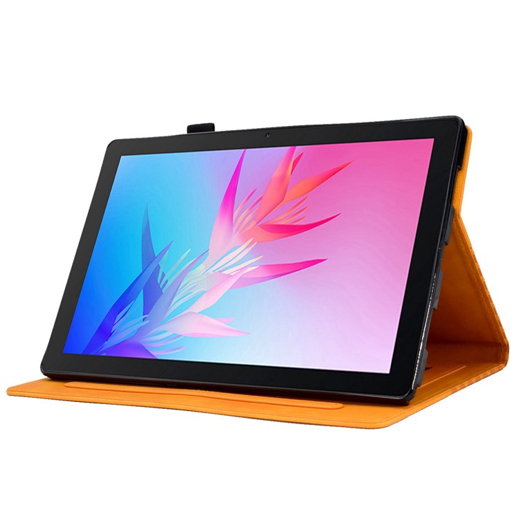 For Huawei Enjoy Tablet 2 10.1 / MatePad T 10 9.7 inch / T 10S 10.1 inch / Honor Pad 6 10.1-inch / Pad X6 9.7 inch Shockproof Stand Case Anti-Fall Tablet Cover with Card Slots / Auto Wake / Sleep - Khaki