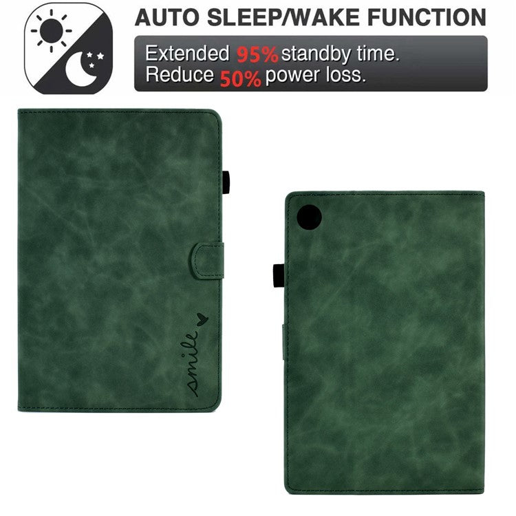For Huawei Enjoy Tablet 2 / MatePad T 10 9.7 inch / T 10S 10.1 inch / Honor Pad 6 10.1-inch / Pad X6 9.7 inch Tablet Case Pattern Imprinted PU Leather Card Slots Stand Cover - Green