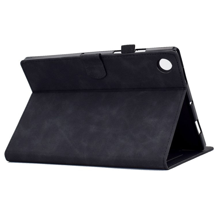 For Huawei Enjoy Tablet 2 / MatePad T 10 9.7 inch / T 10S 10.1 inch / Honor Pad 6 10.1-inch / Pad X6 9.7 inch Tablet Case Pattern Imprinted PU Leather Card Slots Stand Cover - Black