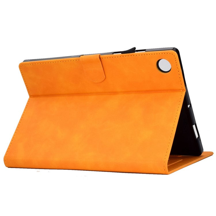 For Huawei Enjoy Tablet 2 / MatePad T 10 9.7 inch / T 10S 10.1 inch / Honor Pad 6 10.1-inch / Pad X6 9.7 inch Tablet Case Pattern Imprinted PU Leather Card Slots Stand Cover - Orange