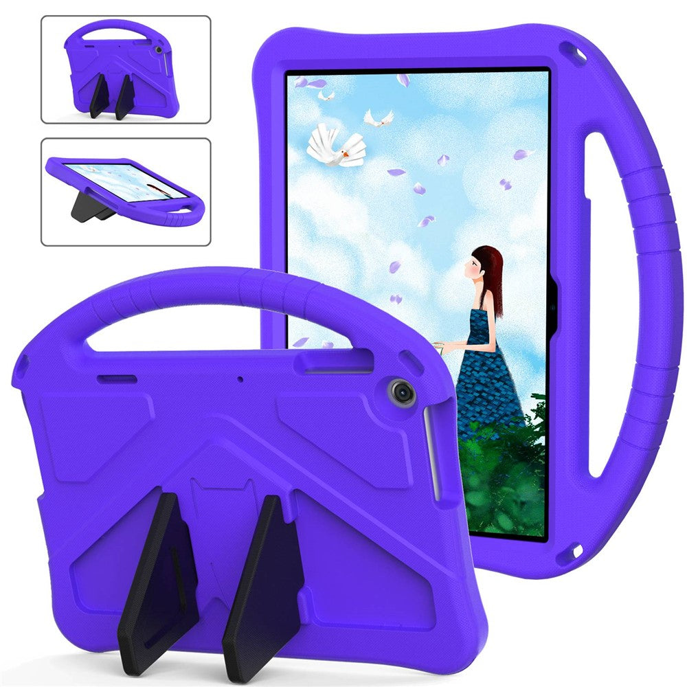 For Lenovo Tab M10 (Gen 3) TB-328FU / TB-328XU Tablet Case EVA Rugged Shockproof Tablet Cover Convertible Handle Kickstand - Purple