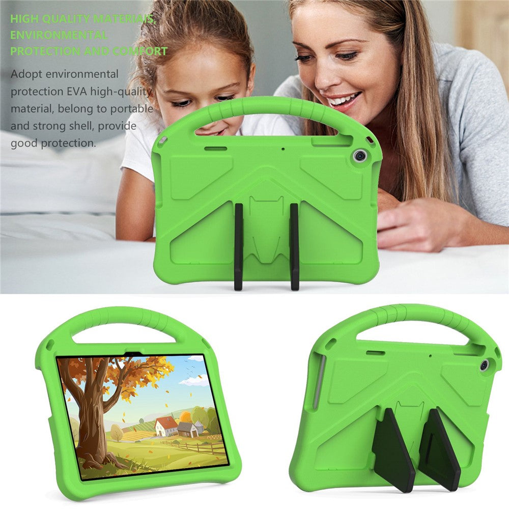 For Lenovo Tab M10 (Gen 3) TB-328FU / TB-328XU Tablet Case EVA Rugged Shockproof Tablet Cover Convertible Handle Kickstand - Green
