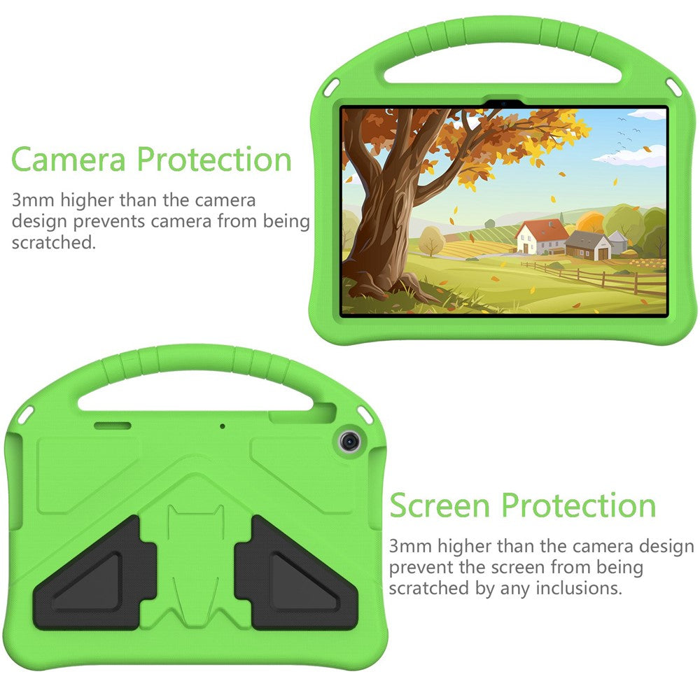 For Lenovo Tab M10 (Gen 3) TB-328FU / TB-328XU Tablet Case EVA Rugged Shockproof Tablet Cover Convertible Handle Kickstand - Green