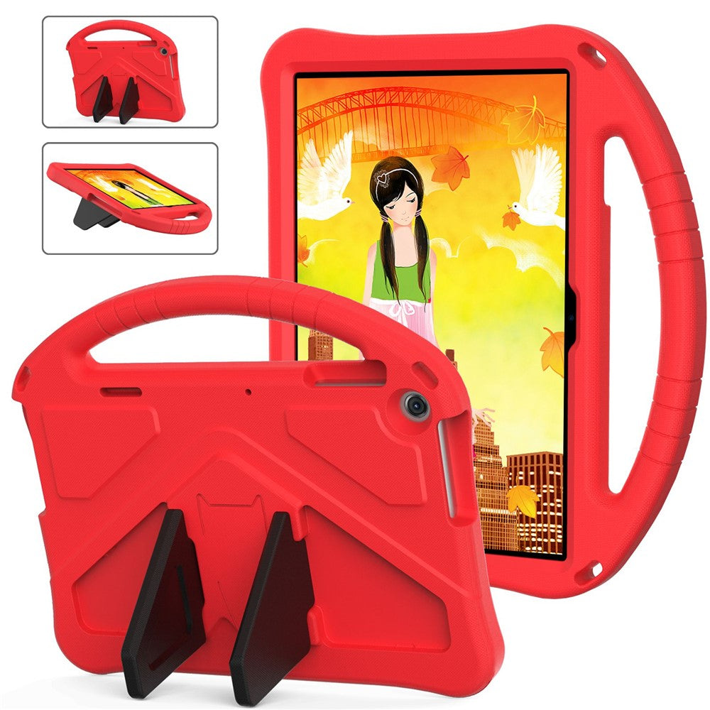 For Lenovo Tab M10 (Gen 3) TB-328FU / TB-328XU Tablet Case EVA Rugged Shockproof Tablet Cover Convertible Handle Kickstand - Red
