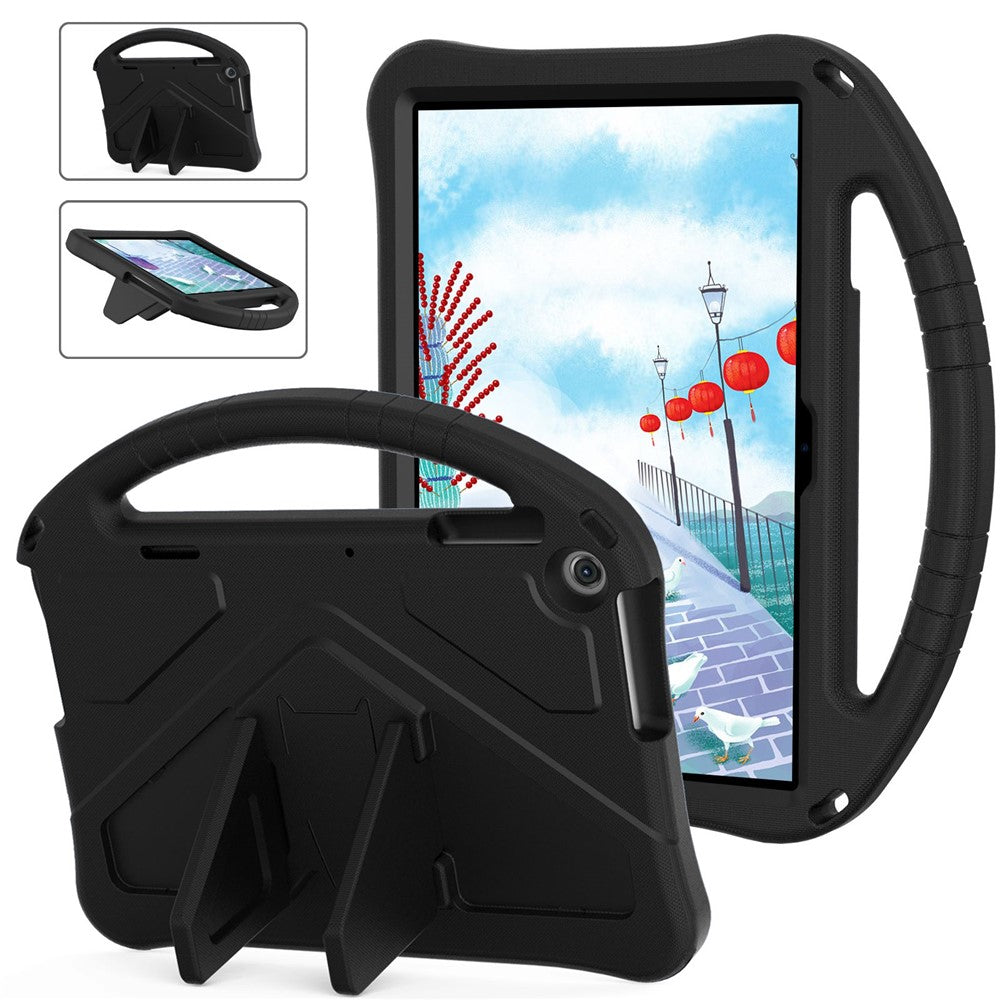 For Lenovo Tab M10 (Gen 3) TB-328FU / TB-328XU Tablet Case EVA Rugged Shockproof Tablet Cover Convertible Handle Kickstand - Black
