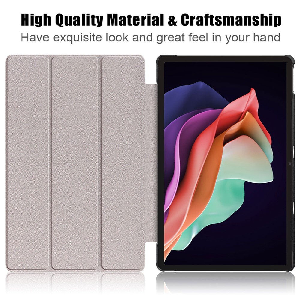 For Lenovo Tab P11 Gen 2 Pattern Printing PU Leather Protective Cover Trifold Stand Smart Tablet Case with Auto Wake  /  Sleep - Galaxy