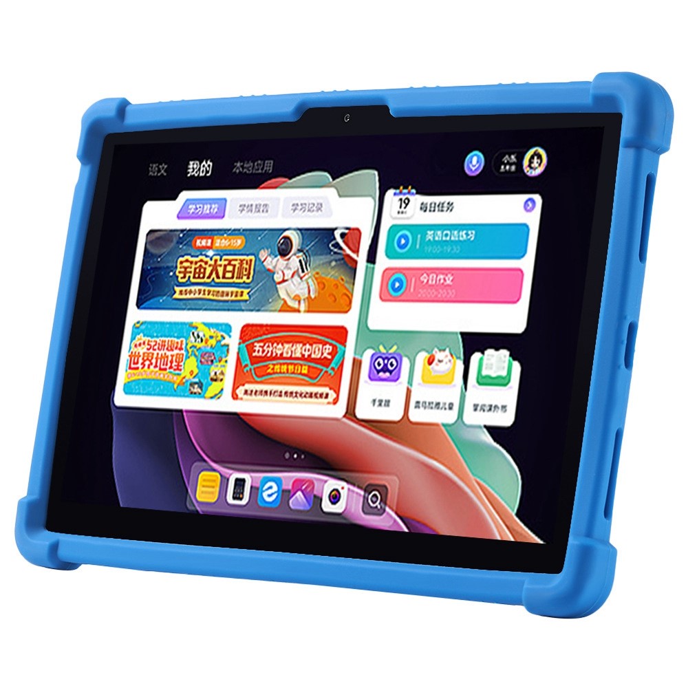 For Lenovo Tab P11 Gen 2 / Tab P11 2022 TB-350 Kickstand Tablet Case Soft Silicone Reinforced Four Corner Shockproof Cover - Dark Blue