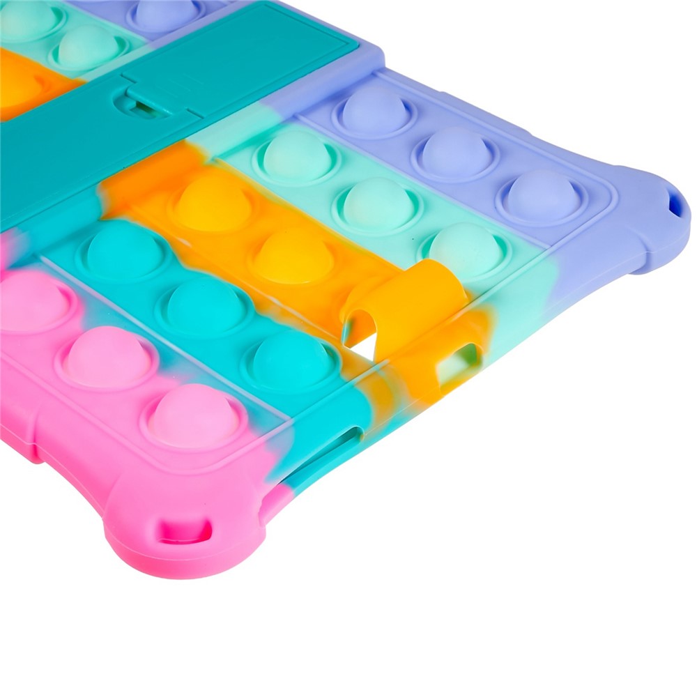 For Lenovo Tab M10 HD Gen 2 TB-X306X Push Fidget Sensory Toy Tablet Case Bubble Pop Shockproof Cover with PC Kickstand - Multi-color